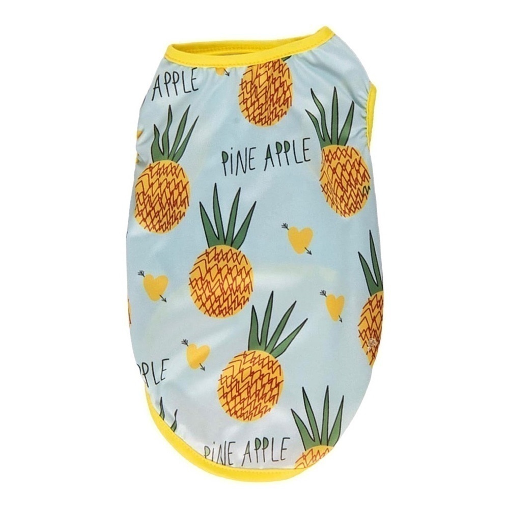 Pineapple Love Dog T-Shirt Size L